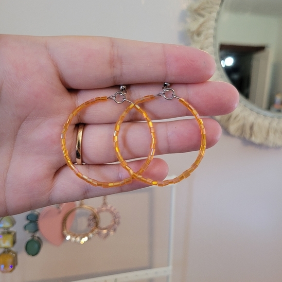 Orange earrings - Picture 2 of 6